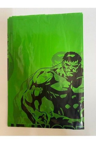 Delux Serisi Hulk Plastik Masa Örtüsü 120 180 Cm Çocuk Odası Kutlama Eşyası Figürlü Örtü Çok Renkli
