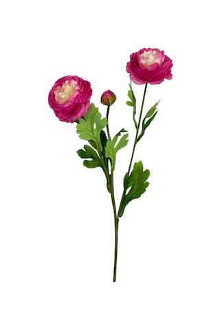 Yapay Çiçek Şakayık Çiçeği Fuşya Renk 2 Çiçek 1 Tomurcuk 50cm Fusya