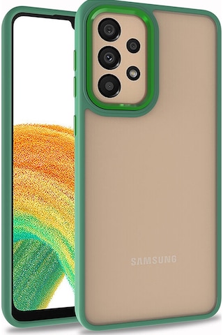 Zore Galaxy Uyumlu A72 Kılıf Msra Flora Kapak - Yeşil Yeşil