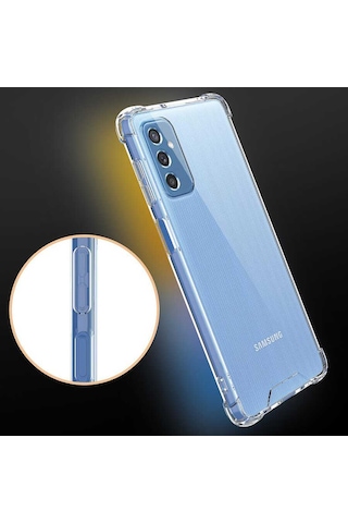 Mobilteam Galaxy Uyumlu M52 Kılıf Nitro Anti Shock Silikon - Renksiz Renksiz
