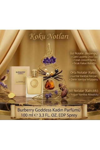 Burberry Goddess 100 Ml Kadın Parfümü Edp Çiçeksi Gurme Vanilya / Yoğun Kalıcı Etki Bby-100-ml Oryantal