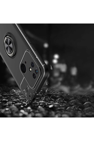 Xiaomi Redmi 10C Kılıf Yüzüklü Magnetli Ravel Case Kapak