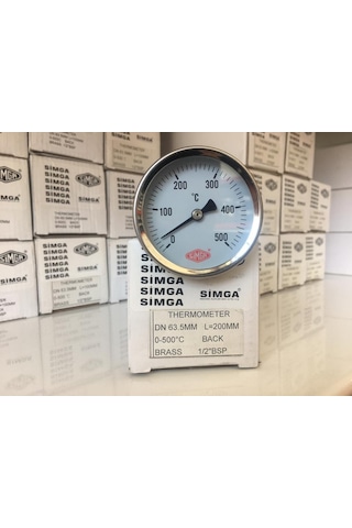 Simga 63 Taş Fırın Termometresi 500 C Derece 20 Cm Dalma Boylu