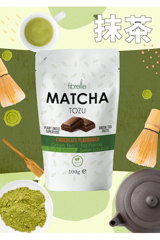 Fibrelle Matcha Çikolata Aromalı 100g