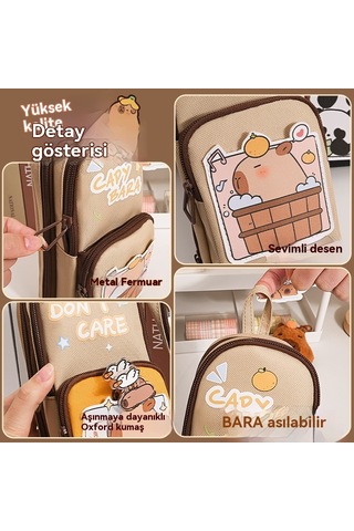 Spring Güzel Kalem Kutusu Kırtasiye Çantasıyeil Panda Yeşil