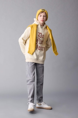 Defacto Erkek Çocuk Oversize Geniş Kalıp Kapüşonlu Yazı Baskılı Kalın Sweatshirt D1908A824WNBG759