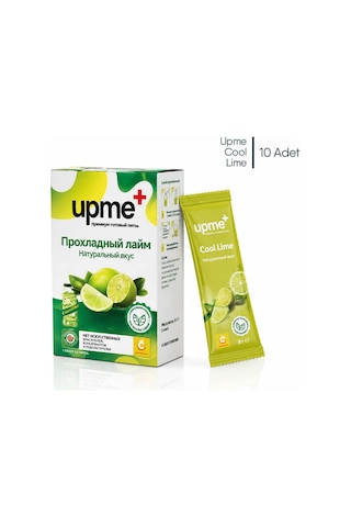 Upme Cool Lime Limon Aromalı İçecek Tozu 10'lu Paket Vitamin C Stevia Doğal Aroma 10 G