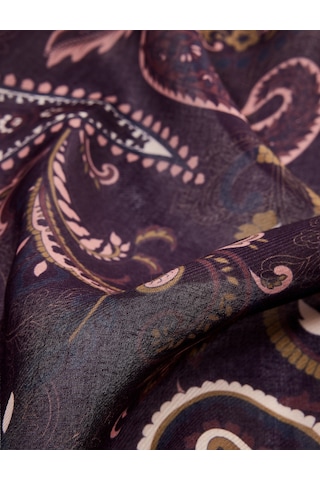 Koton Şal Desenli Kare Saten Fular Bandana Multıcolor 7wak50318aa Mavi
