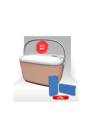 Buzluk Termos Set-30 Lt Buzzy Buzluk Termos 1178 Cooler Box + 2 Adet K-250 Buz Aküsü Pembe