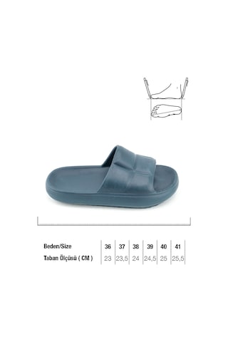 Gezer Kadın Yazlık Banyo Bahçe Havuz Terlik Gt5yzm.15328.02.013.2f Lacivert