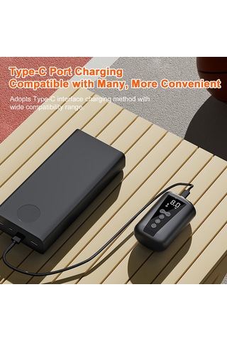 Yaozixa St-9612 Akıllı Dijital Gösterge Spor Topu Pompa, Otomatik Durma Özelliği, 2000mah Pil, Led Işık, Siyah - Basketbol Futbol Voleybol İçin