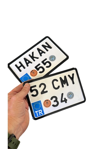 Bisiklet Plaka, Dekor Plaka, 12x18cm Motor Plakası