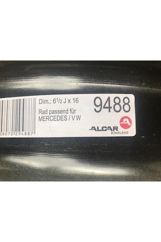 Mercedes Sprinter Crafter Tek Tekel Jant