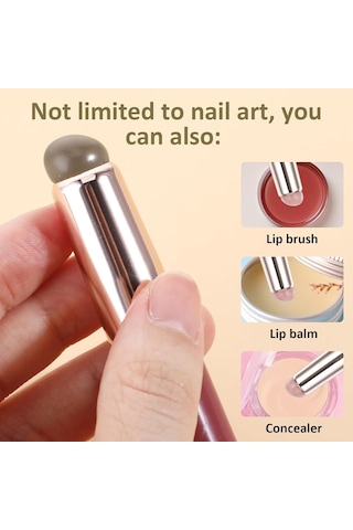 Adet Silikon Tırnak Fırçası, Ombre Tırnak Fırçası, Noktalı Degrade Kalem Fırçası, Allık Tırnak Boyama Aracı, Manikür İçin Tırnak Sanatı Fırçaları, Kendin Yap Fransız Tırnak Ucu