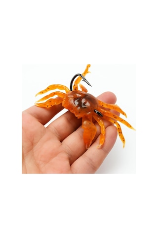 Ayrex 33 Gr 12 Cm Gerçekçi Yengeç Yapay Yem Silikon Gövdeli Çift İğneli Suni Yem