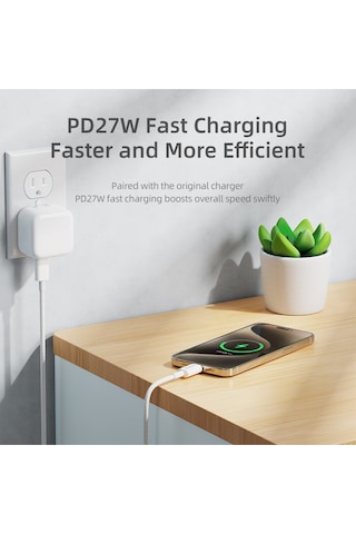 Z20 Pd 27w 1 Metre Type-c To Lightning Hızlı Şarj Ve Data Kablosu Beyaz