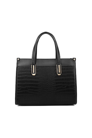 Atmosferik Çanta Kadın Dokulu Bayan Çantası Büyük Kapasiteli Şık Basit Tote Çantasiyah Diğer