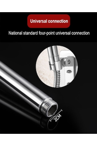 Padalink Stainless Steel 304 Duş Başlığı, 1.5m Boru Ve Montajsız Tutucu İle Artırılmış Basınçlı, Modern Ev/ Otel Duş Aksesuarı Diğer