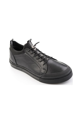Bambi Siyah Hakiki Deri Erkek Sneaker E01585504143