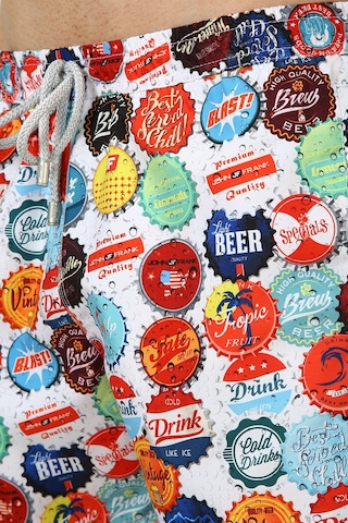 John Frank Deniz Şortu All Over Cepli Mayo Short Erkek Mayo Short Jfsssw37beercap Beyaz-orange