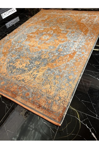 Elexus Halı Diamond 3774 Terra Koyu Gri Salon Halısı