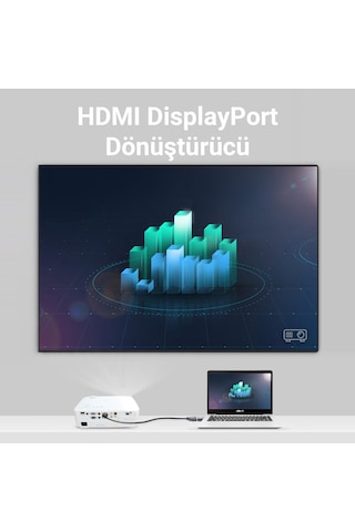 Veggieg 4k 30hz Displayport To Hdmı Çevirici Dönüştürücü Adaptör