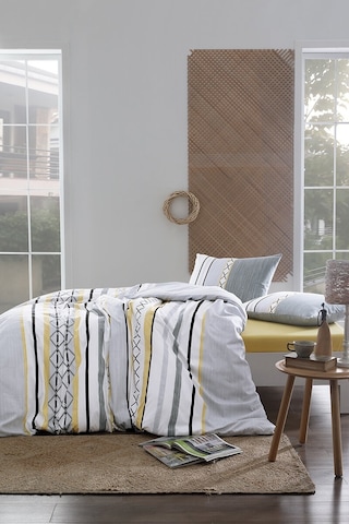 Floretta Jaune Çift Kişilik Nevresim Takımı 52172 Sarı