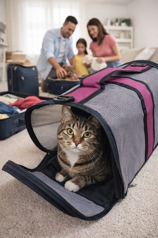 Newfull Kedi Taşıma Çantası Seyahat Evcil Hayvan Çantası Fileli Büyük Bot