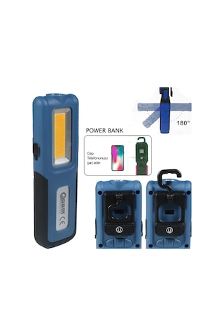 Arm Şarjlı Led El Lambası 420 Lümen Power Bank 4400 Mah N11.11764 Mavi