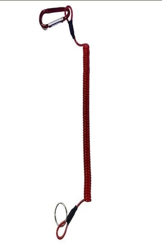 Çelik Tel Takviyeli Spiral Karabinalı Holder Takım Askı Aparatı