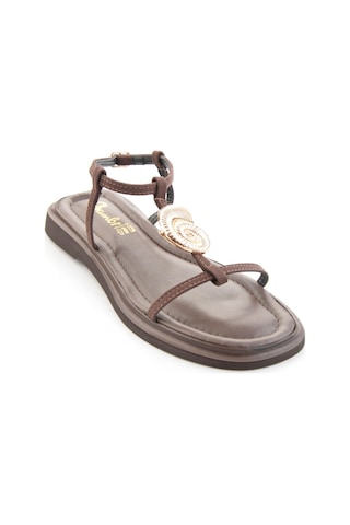 Kahve Süet Kadın Sandalet K05606037272 Kahverengi