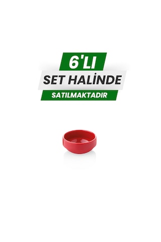 Alezy 529 Göreme Melamin Termostar Yuvarlak Sosluk 6 Cm Kırmızı