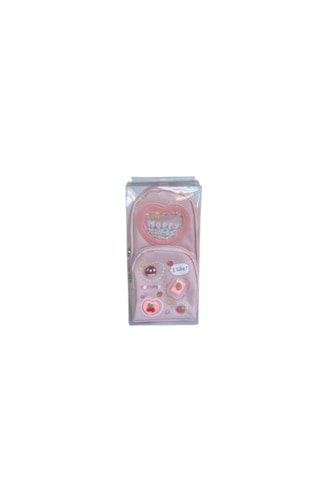 Astral İthal Happy Times Çift Bölme Kalemlik 10850 Çift Gözlü Geniş Hacim Şık Ve Kullanışlı Tasarım Pembe