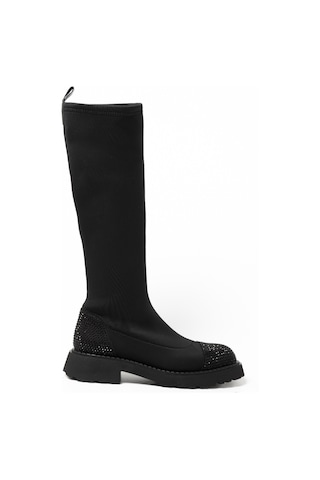 Çizme Kadın Gtn-24573 John May Siyah Strec-siyah Taş Siyah