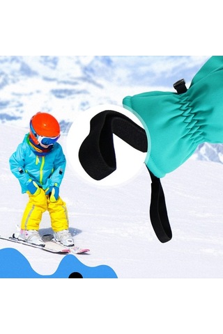 Pazly Su Geçirmez Rüzgar Geçirmez Bisiklet Eldiveni Çocuk Kışlık Kalın