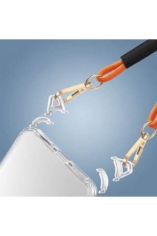 Xiaomi Redmi 13c Uyumlu Airbagli Takılabilir Askı Aparatlı Zore Snap Silikon Kapak-şeffaf Şeffaf