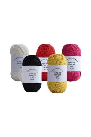 25 Gram Mini Cotton Serisi%100 Pamuk Örgü İpi 10 Renk Punch Ve Amigurumi İpi