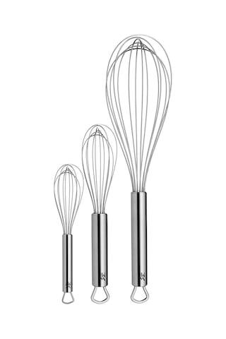 WMF Profi Plus Çelik Çırpıcı Seti 3 Parça 15+20+30 Cm Gümüş