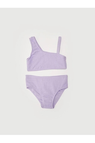 Deep Beach Dokulu Kumaş Kız Çocuk Bikini Takım 001