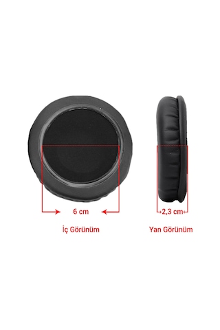 Kulaklık Yastığı Siyah 8 CM