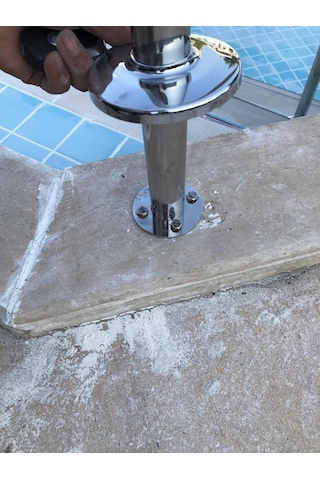 Yüzme havuzu beton merdiven iniş tutamağı 1524 mm AISI 316 KALİTE