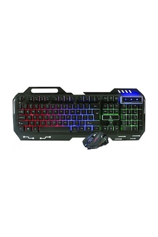 Polygold PG-8014 Işıklı Oyuncu Q Klavye Mouse Seti