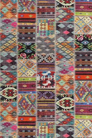 Çok Renkli Patchwork Dokuma Leke Tutmaz Masa Örtüsü Mso152n11
