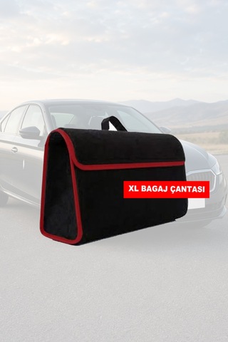Skoda Elroq Uyumlu Koltuk Yastığı Siyah Renk Bagaj Çantası Lüks Model