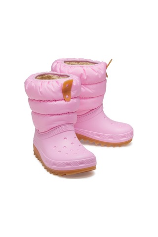 Crocs Classic Neo Puff Boot T Pink Tweed/gum Çocuk Bot 207683-6xq Pembe