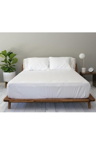 Stella Flavo %100 Pamuk Çift Kişilik Luxury Lastikli Çarşaf Seti Beyaz 180x200+30cm