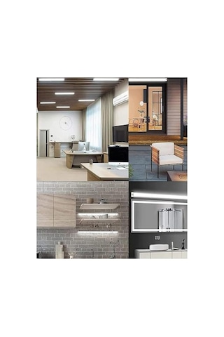 120 Cm 40 Watt Yatay Led Bant Armatür-trafolu Beyaz Işık-1-2-4-5-8-10-20-40 Adettir Beyaz-4 Adet Çok Renkli