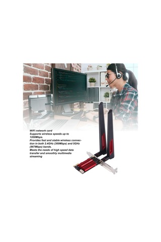 7260ac Pro Pcıe Wifi Kartı, Bluetooth 4.0 1200mbps Yüksek Hızlı