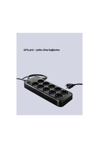 Termal Akım Korumalı Usb Type-c Girişli 10'lu Grup Priz 2500w Güç Kapasitesi Kopya Renkli 2 - 5 M