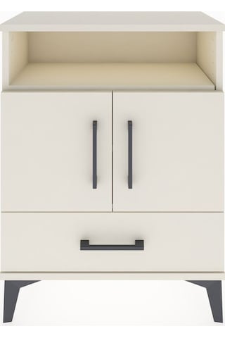 Arges Komodin 3 Raflı Tek Çekmeceli 2 Kapaklı 60x30x80 Aytaşı-aytaşı Aytası